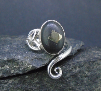 Easdale Gold Sterling Silver Celtic Ring image 0
