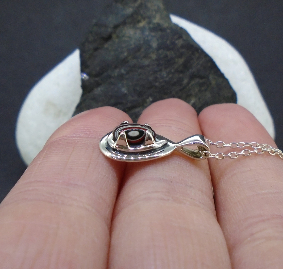 Fordite Sterling Silver Pendant image 5