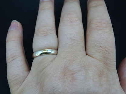 Small Gold Nugget Sterling Silver Wedding Ring image 1