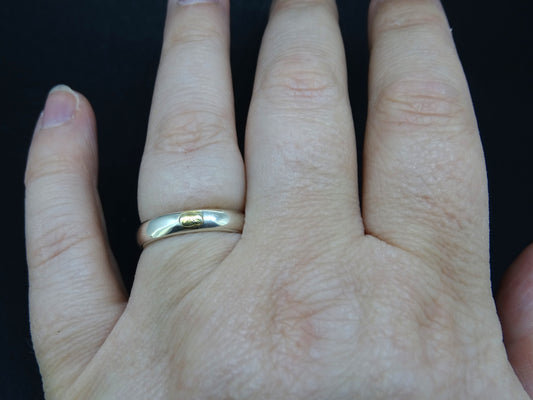 Small Gold Nugget Sterling Silver Wedding Ring image 1