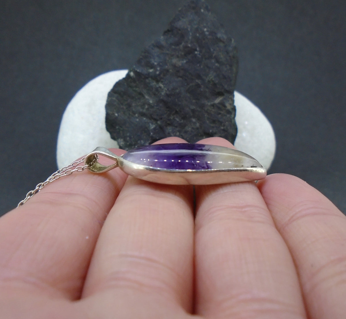 Blue John Sterling Silver Pendant image 5
