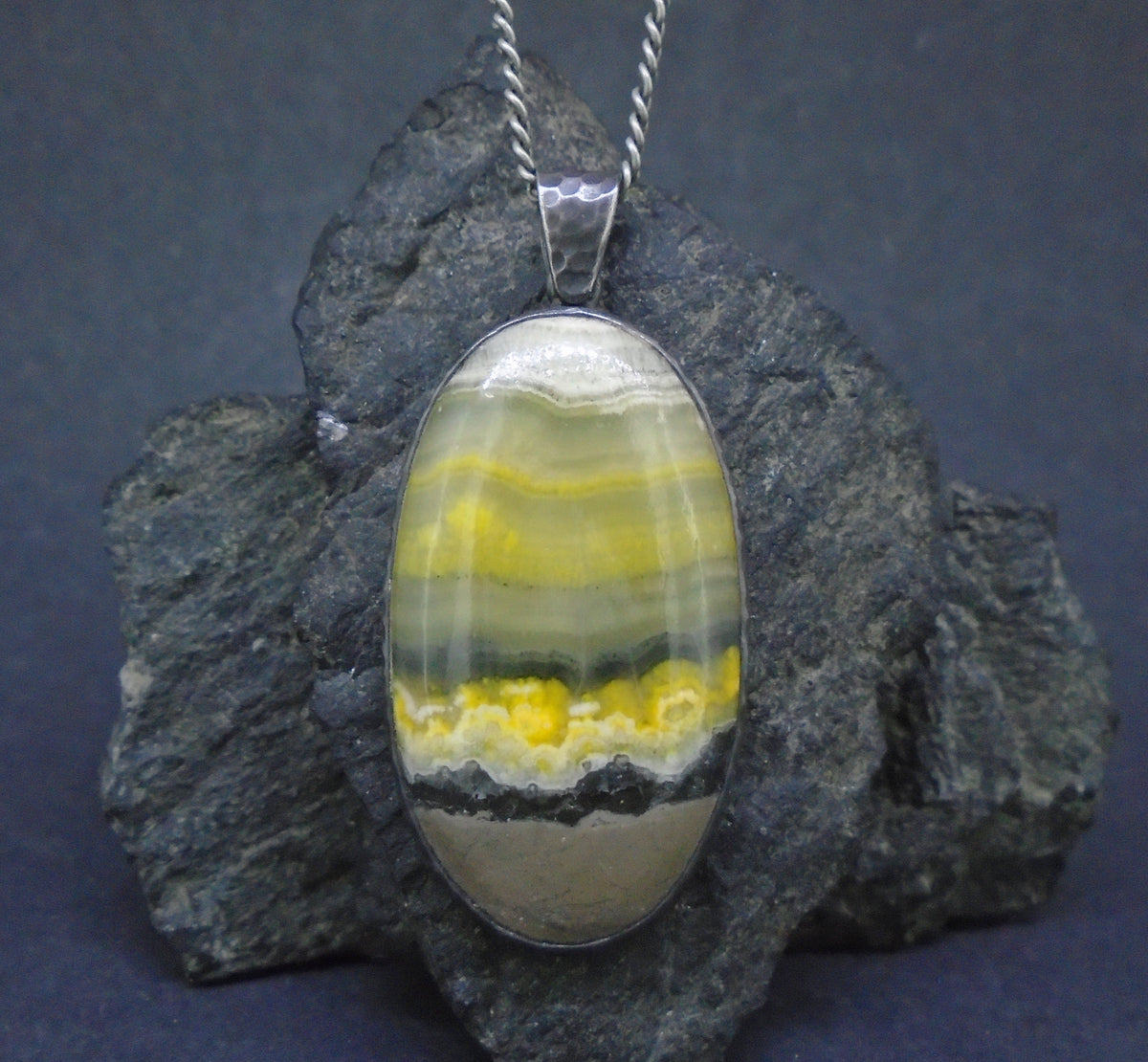 Bumblebee Jasper Sterling Silver Pendant image 2