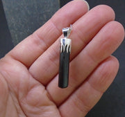 Black Tourmaline Shard Sterling Silver Pendant image 1