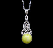 Highland Marble Celtic Knot Sterling Silver Pendant image 0