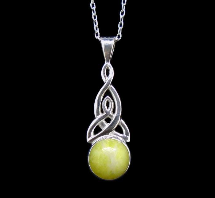 Highland Marble Celtic Knot Sterling Silver Pendant image 0