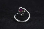 Natural Pink Ruby Sterling Silver Celtic Ring image 4