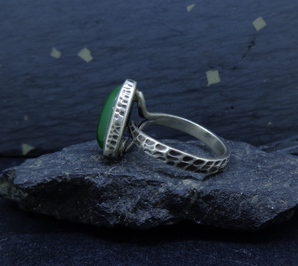 Canadian Jade Sterling Silver Ring image 5