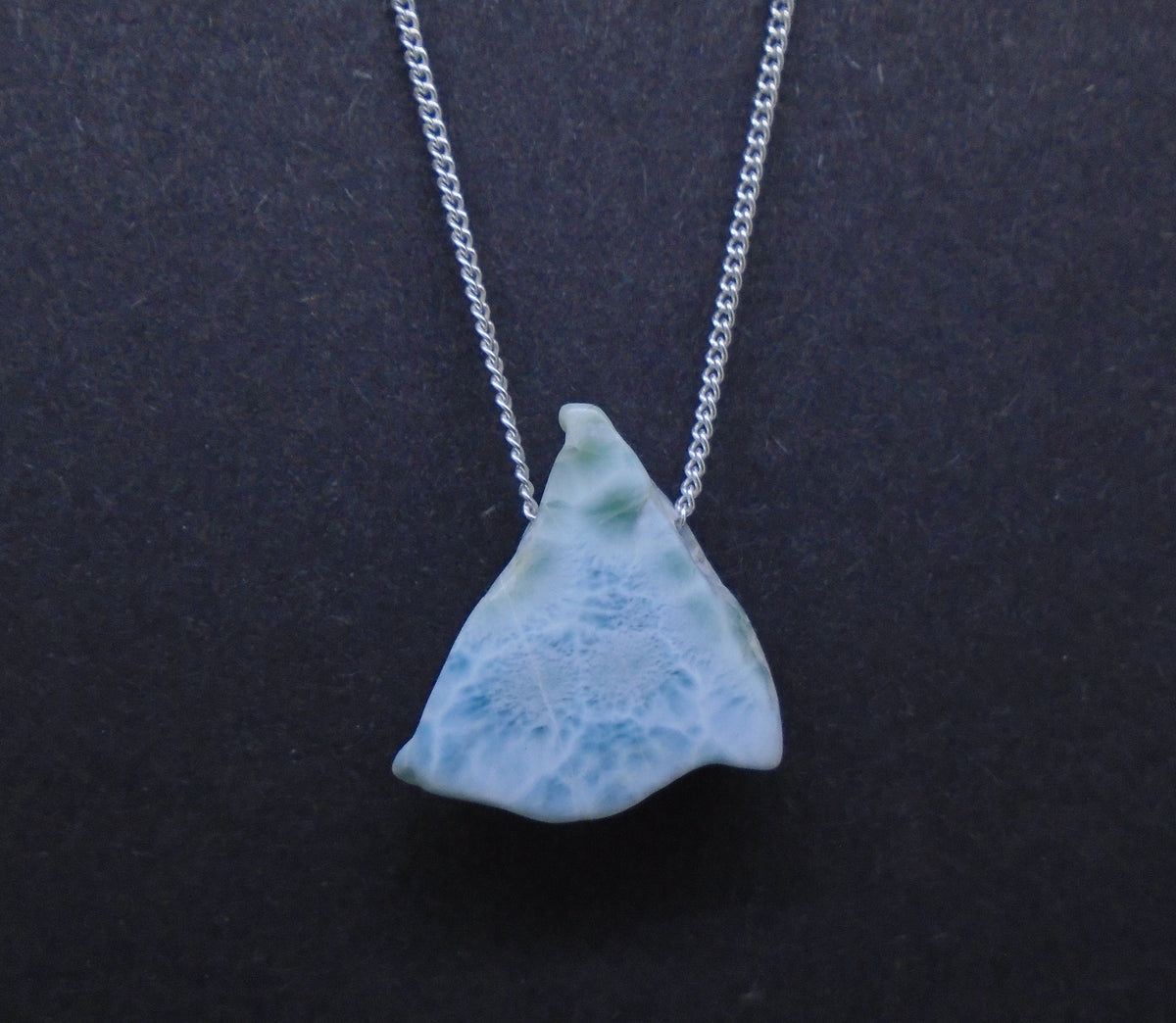Larimar Nugget with Sterling Silver Chain image 0