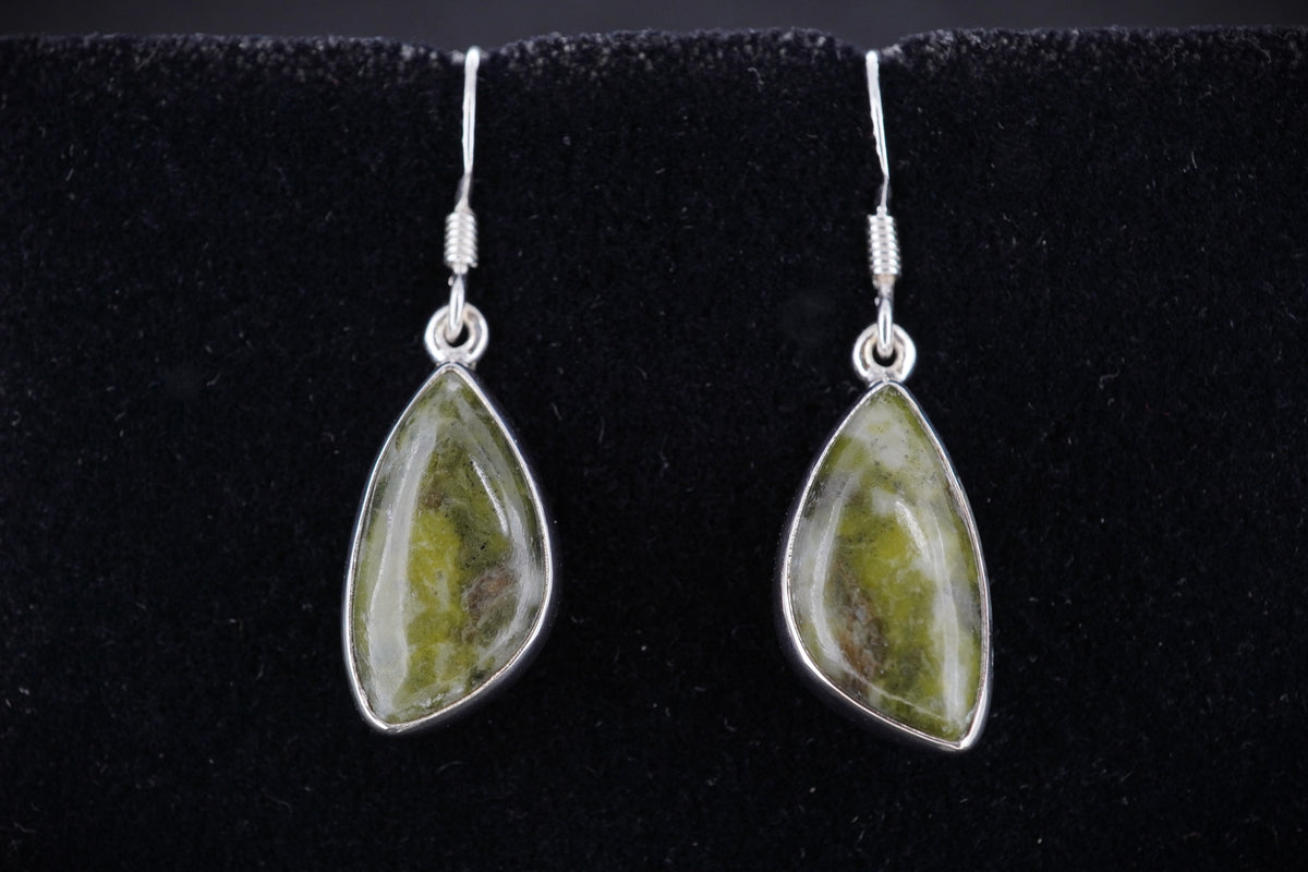 Connemara Marble Sterling Silver Drop Earrings image 0