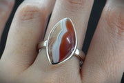 Burn Anne Agate Sterling Silver Ring image 1