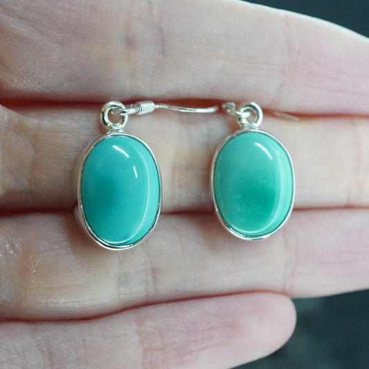 Asian Turquoise Sterling Silver Drop Earrings image 1