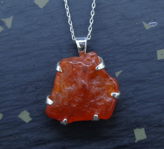Carnelian Sterling Silver Pendant image 0
