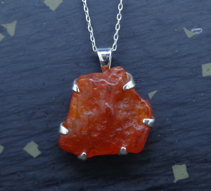 Carnelian Sterling Silver Pendant image 0