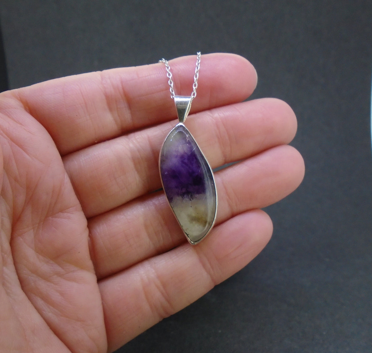 Blue John Sterling Silver Pendant image 1