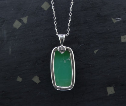 Jelly Chrysoprase Sterling Silver Pendant image 5