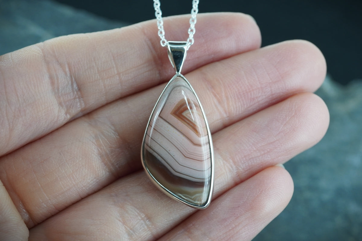 Scottish Agate Sterling Silver Pendant image 1