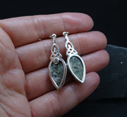 Preseli Bluestone Sterling Silver Celtic Earrings image 4