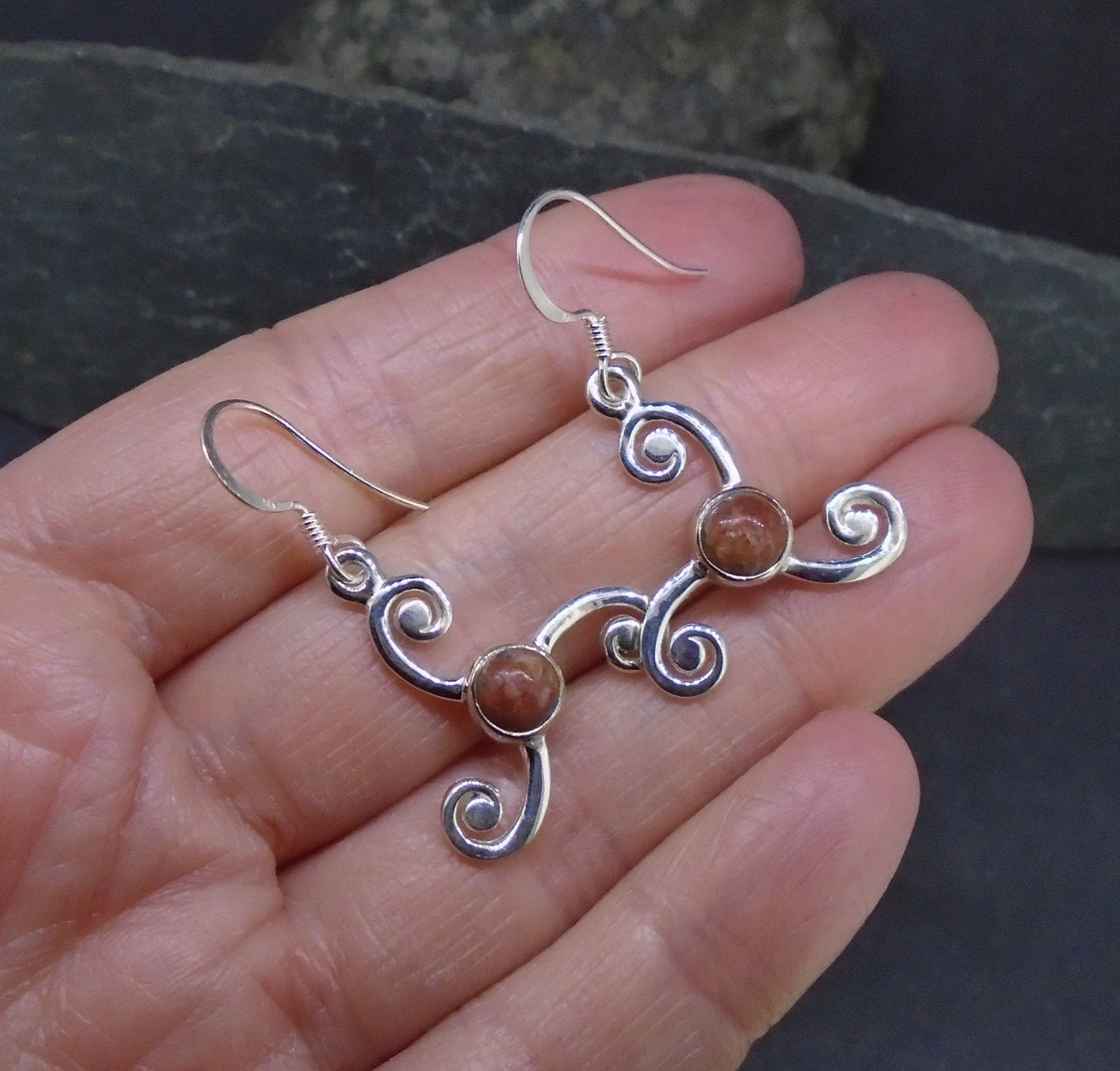 Pictish Wheel Sterling Silver Earrings image 1