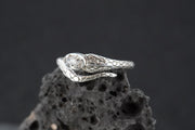 Herkimer Diamond Sterling Silver Celtic Serpent Ring image 2