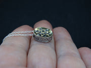 Scottish Sapphire Flower Pendant with 14ct Scottish Gold and 925 Sterling Silver image 4