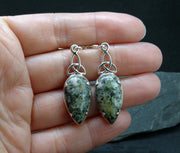 Preseli Bluestone Sterling Silver Celtic Earrings image 1