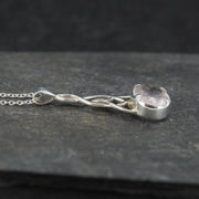 Rose Quartz Sterling Silver Celtic Knot Pendant image 2