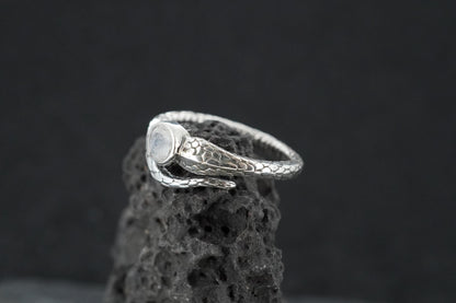 Blue Moonstone Sterling Silver Serpent Ring image 2