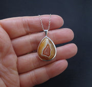 Botswana Agate Sterling Silver Pendant image 1
