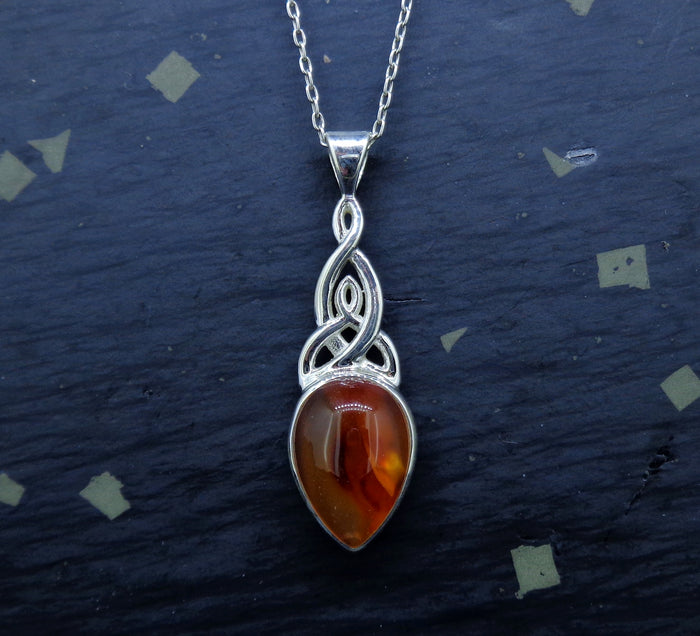 Carnelian Sterling Silver Pendant image 0