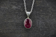 Petite Ruby Sterling Silver Pendant image 0