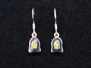 Gold Nugget Sterling Silver Drop Earrings - 10x6mm image 0
