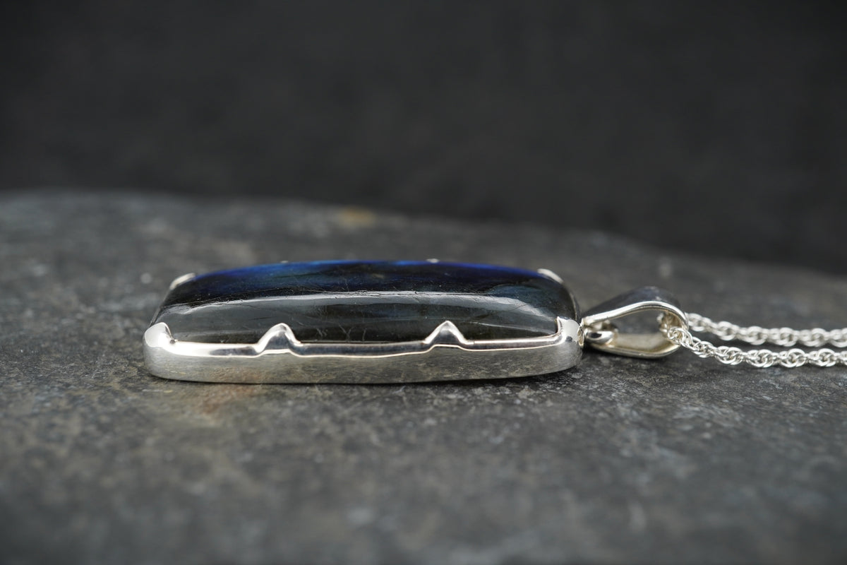 Statement Labradorite Sterling Silver Pendant image 2