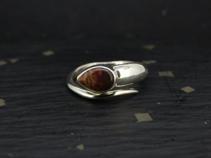 Arthur's Seat Jasper Sterling Silver Snake Ring image 0