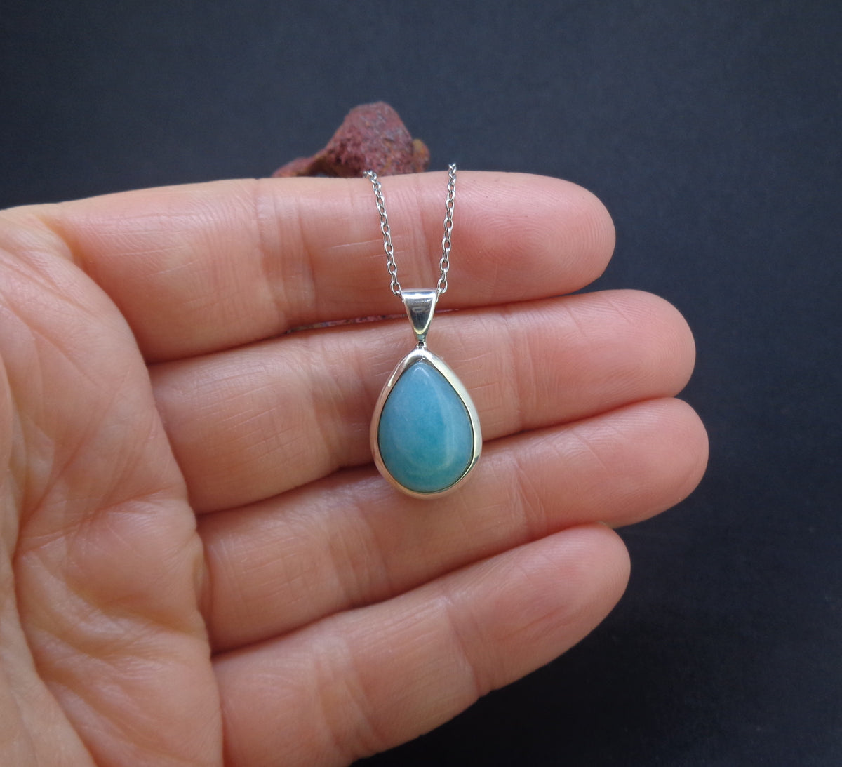 Amazonite Sterling Silver Pendant image 1
