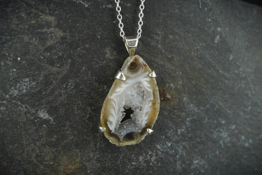 Botswana Agate Sterling Silver Pendant image 0