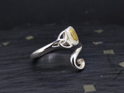 Gold Nugget Sterling Silver Celtic Wrap Ring image 3