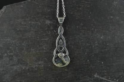 Skye Marble Sterling Silver Celtic Mother & Child Pendant image 3