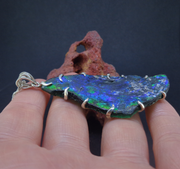 Ancient Roman Glass Sterling Silver Pendant image 2