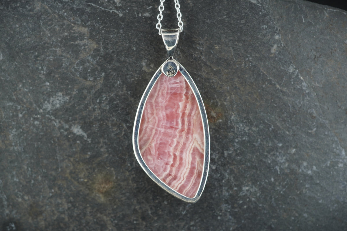 Rhodochrosite Sterling Silver Pendant image 4