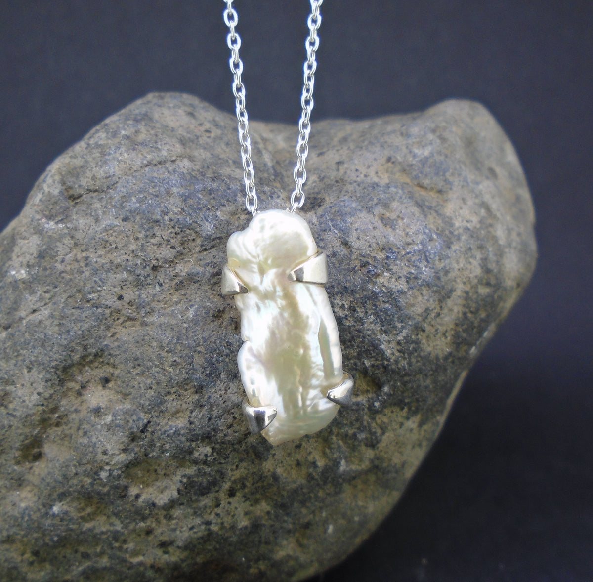 Baroque Pearl Sterling Silver Pendant image 5