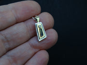 Bi-Colour Scottish Sapphire and Diamond Pendant with 14ct Scottish Gold image 1