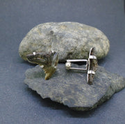 Fossilised Shark Tooth Sterling Silver Cufflinks image 2