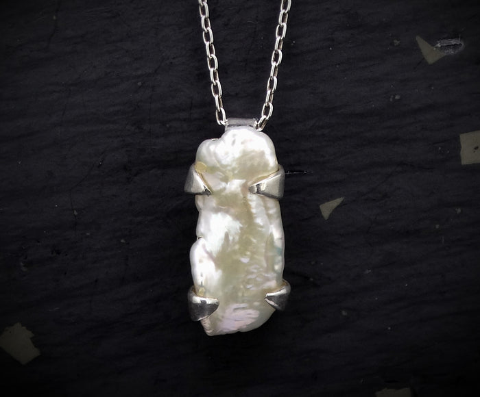 Baroque Pearl Sterling Silver Pendant image 0