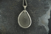 Ammonite Fossil Negative Sterling Silver Hammered Pendant image 4