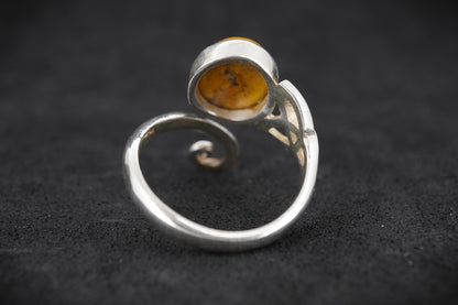 Burn Anne Agate Sterling Silver Celtic Ring image 5