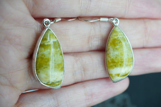 Connemara Marble Sterling Silver Drop Earrings image 1
