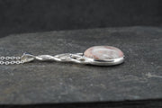 Rare Pink Skye Marble Sterling Silver Celtic Pendant image 3