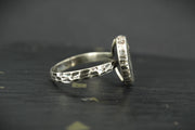 Trilobite Hammered Sterling Silver Adjustable Ring image 2