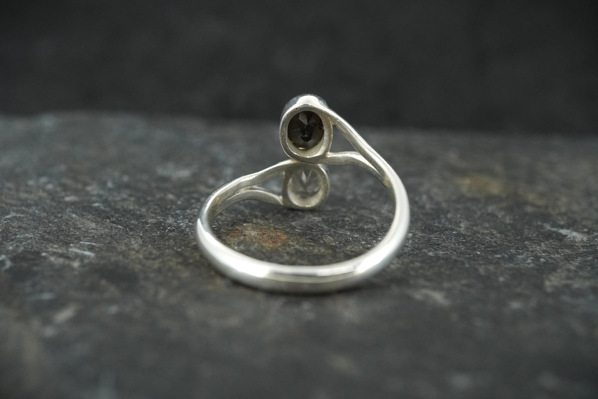 Cairngorm & Loch Tay Smoky Quartz Two Stone Ring image 4