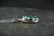 Asian Turquoise Sterling Silver Pendant image 2